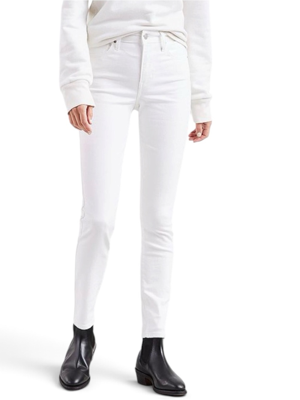 Women's White Levi's® 721™ High Rise Skinny Jeans - Size 27 x 28